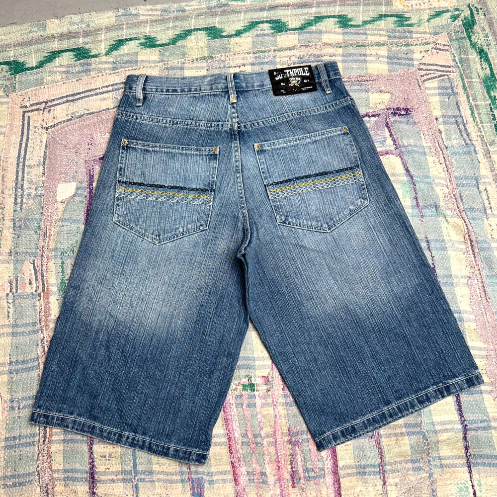 Y2K 2000s Southpole Baggy Denim Jorts Size 34x16 Skater Hip Hop